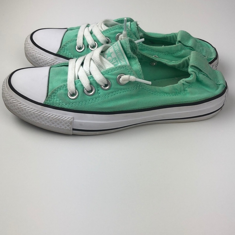 Converse All Star Mint Green & White Sneakers 5 - Picture 4 of 11